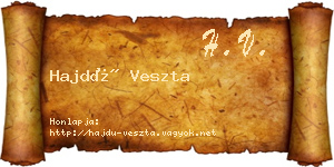 Hajdú Veszta névjegykártya
